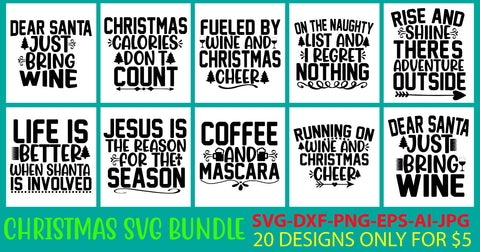 Christmas Svg Bundle Vol. 5 SVG Syaman 