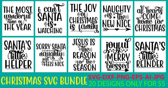 Christmas Svg Bundle Vol. 6 SVG Syaman 