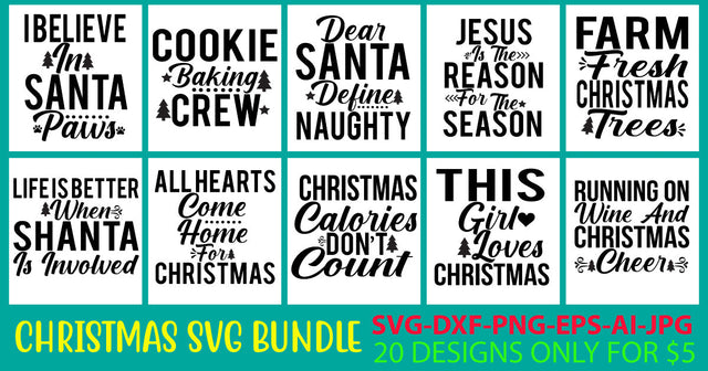 Christmas Svg Bundle Vol. 7 SVG Syaman 