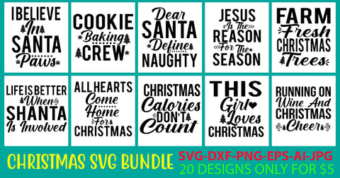 Christmas Svg Bundle Vol. 7 SVG Syaman 