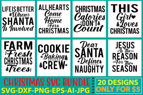 Christmas Svg Bundle Vol. 7 SVG Syaman 