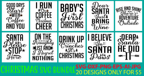 Christmas Svg Bundle Vol. 8 SVG Syaman 
