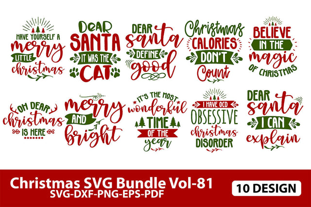 Christmas SVG Bundle Vol-81 SVG shah alam 