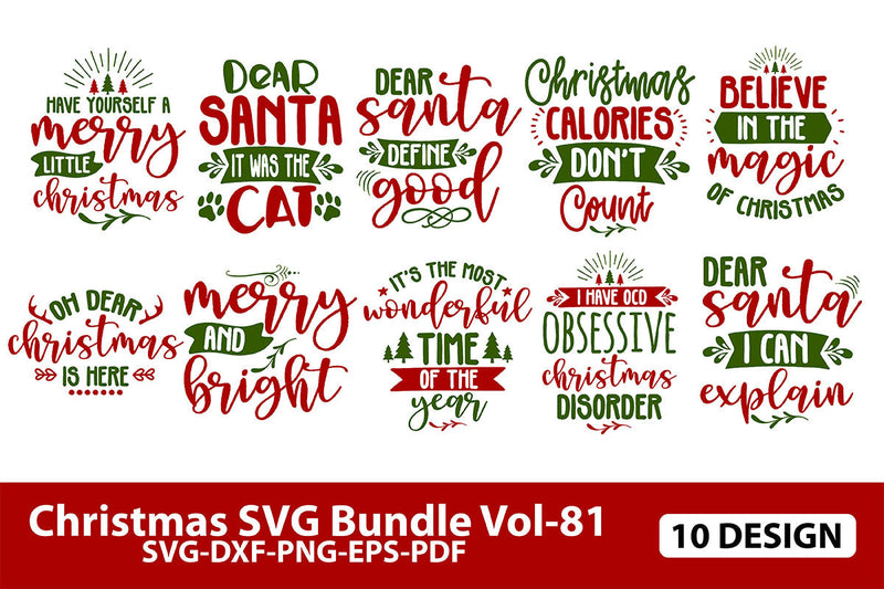 Christmas SVG Bundle Vol-81 SVG shah alam 