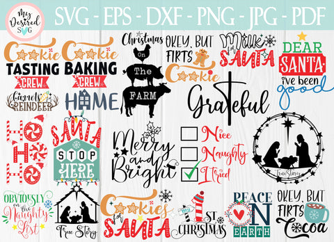 Christmas SVG Bundle, Winter svg, Funny Christmas Shirt Design, Kids christmas svg, Santa SVG, Merry Christmas svg, Holiday, Commercial Use SVG MyDesiredSVG 