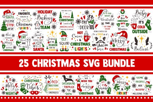 Christmas SVG Bundle, winter svg, snowflake svg, deer svg, santa svg, holiday svg, jesus svg, merry christmas svg, nativity svg, svg designs SVG James 