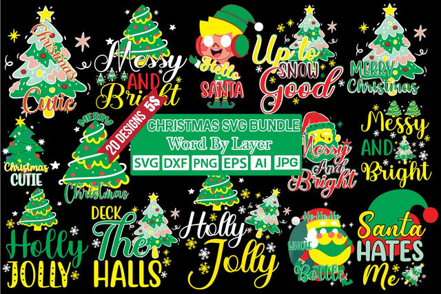Christmas SVG Bundle,SVGs,quotes-and-sayings,food-drink,mini-bundles,print-cut,on-sale, SVG DesignPlante 503 