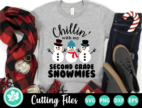 Christmas SVG | Chillin' With my Second Grade Snowmies SVG TrueNorthImagesCA 
