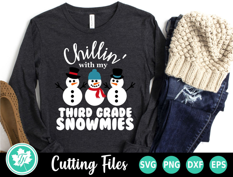 Christmas SVG | Chillin' With My Third Grade Snowmies SVG TrueNorthImagesCA 
