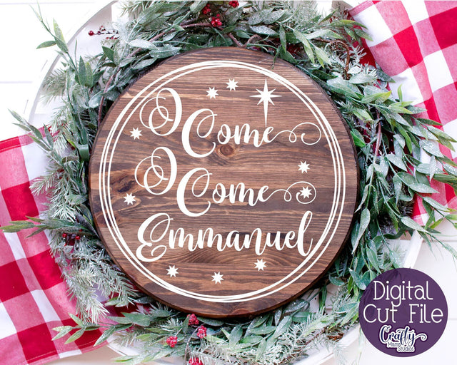 Christmas Svg, Christian Cut File, O Come O Come Emmanuel SVG Crafty Mama Studios 