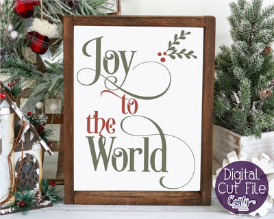 Christmas Svg, Christian Farmhouse, Joy To The World Svg SVG Crafty Mama Studios 