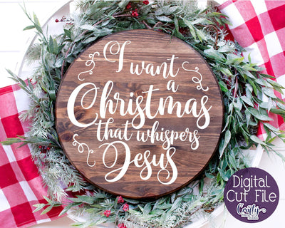 Christmas Svg - Christian File - Christmas That Whispers Jesus SVG Crafty Mama Studios 
