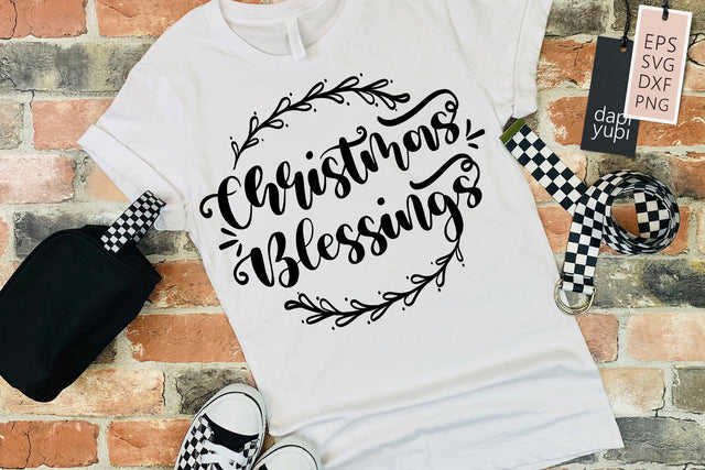 Christmas SVG Christmas Blessings Quotes SVG dapiyupi store 