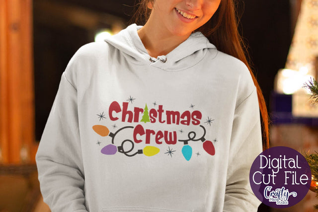 Christmas Svg, Christmas Crew, Christmas Lights Shirt Design SVG Crafty Mama Studios 