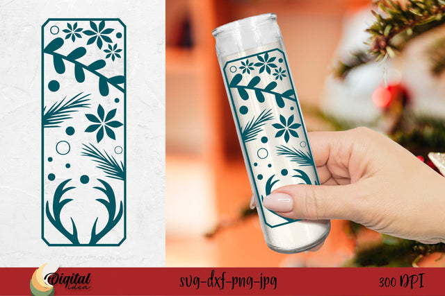 Christmas SVG. Christmas Dollar Tree Candle. Christmas Candle SVG SVG Evgenyia Guschina 