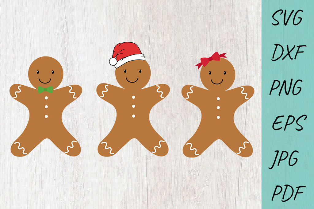 Christmas Svg, Christmas Gingerbread Man Cut Files - So Fontsy