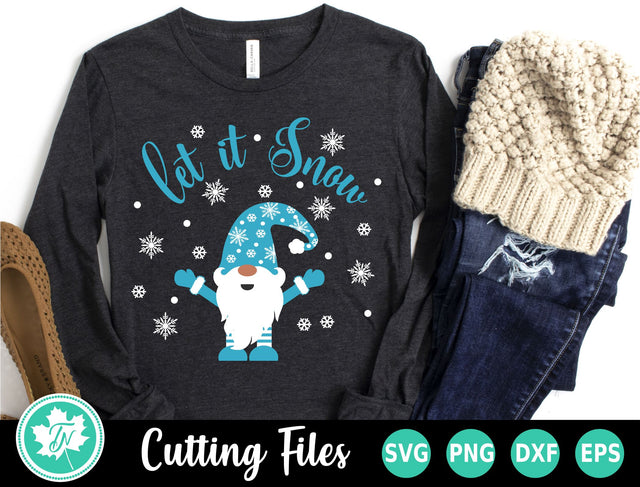 Christmas SVG | Christmas Gnome SVG | Let it Snow SVG TrueNorthImagesCA 