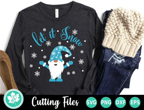 Christmas SVG | Christmas Gnome SVG | Let it Snow SVG TrueNorthImagesCA 