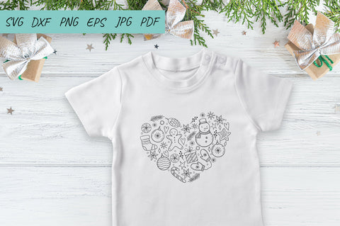 Christmas Svg | Christmas Heart | Heart Svg SVG Irina Ostapenko 