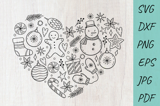 Christmas Svg | Christmas Heart | Heart Svg SVG Irina Ostapenko 