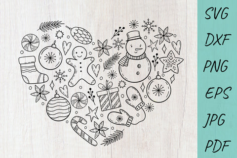 Christmas Svg | Christmas Heart | Heart Svg SVG Irina Ostapenko 