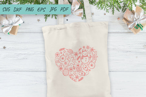 Christmas Svg | Christmas Heart | Heart Svg SVG Irina Ostapenko 