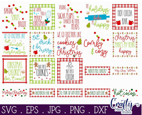 Christmas Svg, Christmas Kitchen Baking Farmhouse Bundle SVG Crafty Mama Studios 