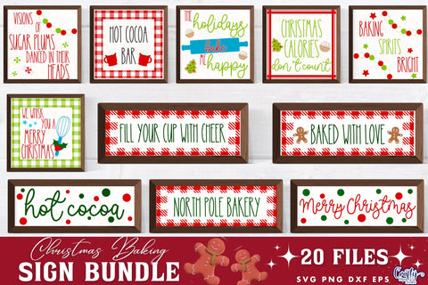 Christmas Svg, Christmas Kitchen Baking Farmhouse Bundle SVG Crafty Mama Studios 