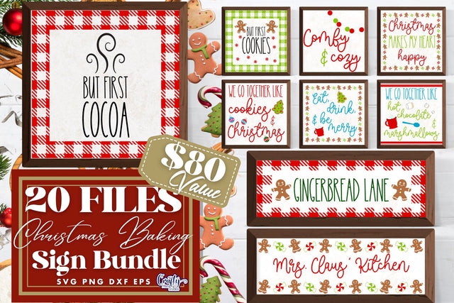 Christmas Svg, Christmas Kitchen Baking Farmhouse Bundle SVG Crafty Mama Studios 