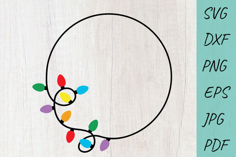 Christmas Svg, Christmas light wreath Svg, Christmas monogram SVG Irina Ostapenko 