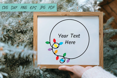 Christmas Svg, Christmas light wreath Svg, Christmas monogram SVG Irina Ostapenko 