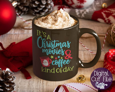 Christmas svg - Christmas Movies and Coffee Svg SVG Crafty Mama Studios 