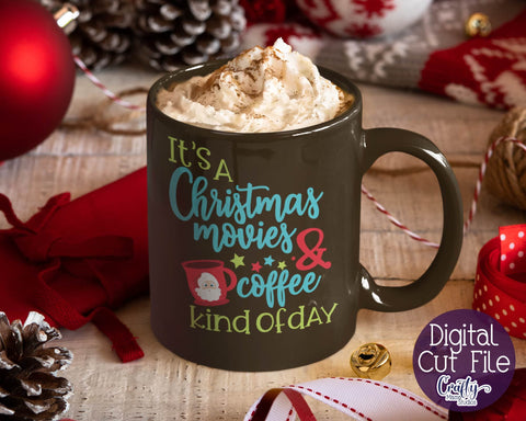 Christmas svg - Christmas Movies and Coffee Svg SVG Crafty Mama Studios 