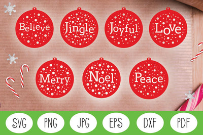 Christmas SVG | Christmas Ornament SVG | Ornament SVG | Snow SVG Angel Lynne Designs 