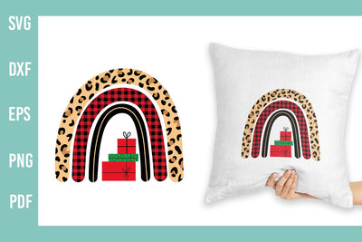 Christmas SVG | Christmas Rainbow SVG | Leopard Buffalo Plaid SVG Irina Ostapenko 