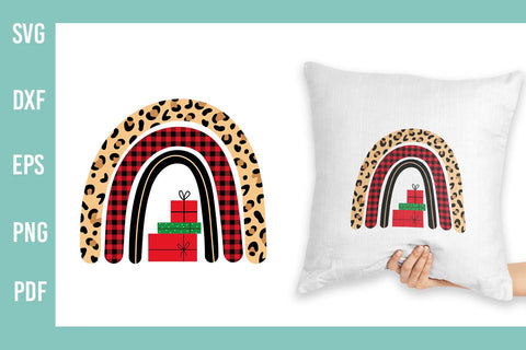 Christmas SVG | Christmas Rainbow SVG | Leopard Buffalo Plaid SVG Irina Ostapenko 