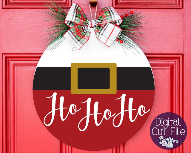 Christmas Svg, Christmas Round Sign, Ho Ho Ho, Santa Sign SVG Crafty Mama Studios 