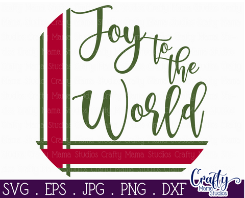 Christmas Svg, Christmas Round Sign, Joy To The World Svg SVG Crafty Mama Studios 