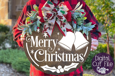 Christmas Svg, Christmas Round Sign, Merry Christmas Svg SVG Crafty Mama Studios 