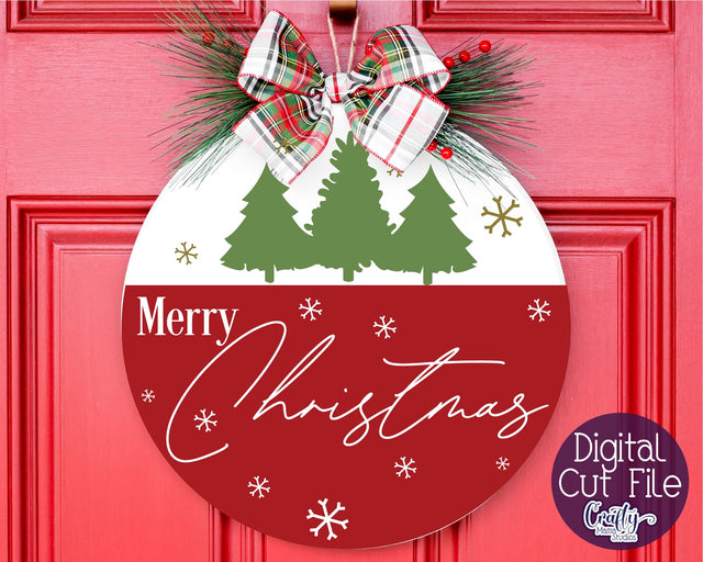 Christmas Svg, Christmas Round Sign, Merry Christmas Svg SVG Crafty Mama Studios 