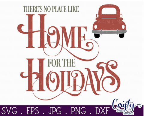 Christmas Svg, Christmas Round Sign, No Place Like Home SVG Crafty Mama Studios 