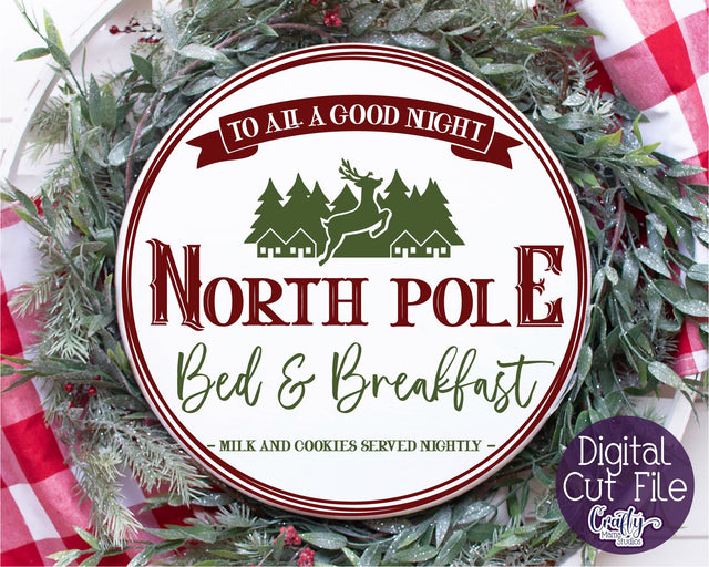 Christmas Svg, Christmas Round Sign, North Pole Breakfast SVG Crafty Mama Studios 