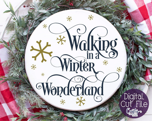 Christmas Svg, Christmas Round Sign, Winter Wonderland File SVG Crafty Mama Studios 