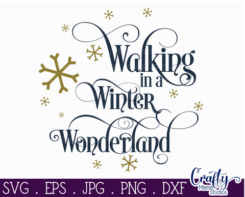 Christmas Svg, Christmas Round Sign, Winter Wonderland File SVG Crafty Mama Studios 