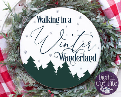 Christmas Svg, Christmas Round Sign, Winter Wonderland SVG Crafty Mama Studios 