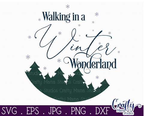 Christmas Svg, Christmas Round Sign, Winter Wonderland SVG Crafty Mama Studios 