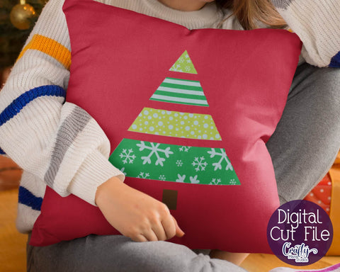 Christmas Svg - Christmas Tree Svg - Holiday Svg - Patterned Christmas Tree SVG Crafty Mama Studios 