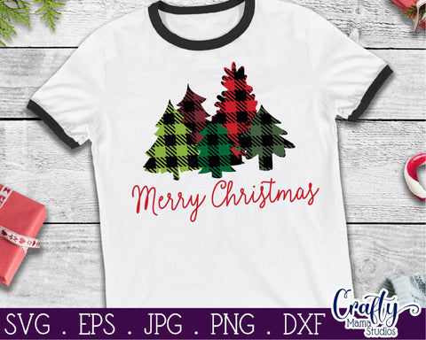 Christmas Svg - Christmas Tree Svg - Merry Christmas - Buffalo Plaid Christmas Tree SVG Crafty Mama Studios 