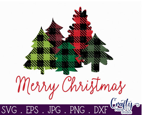 Christmas Svg - Christmas Tree Svg - Merry Christmas - Buffalo Plaid Christmas Tree SVG Crafty Mama Studios 