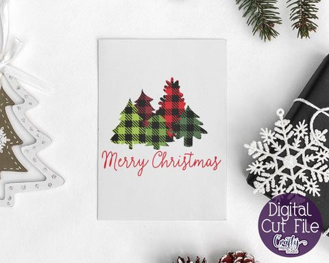 Christmas Svg - Christmas Tree Svg - Merry Christmas - Buffalo Plaid Christmas Tree SVG Crafty Mama Studios 